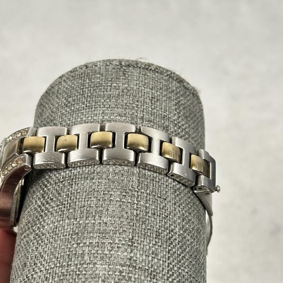 Fossil Blue Watch Womens 25mm Two-Tone MOP Dial Crystal Bezel Date New Battery - Picture 5 of 9